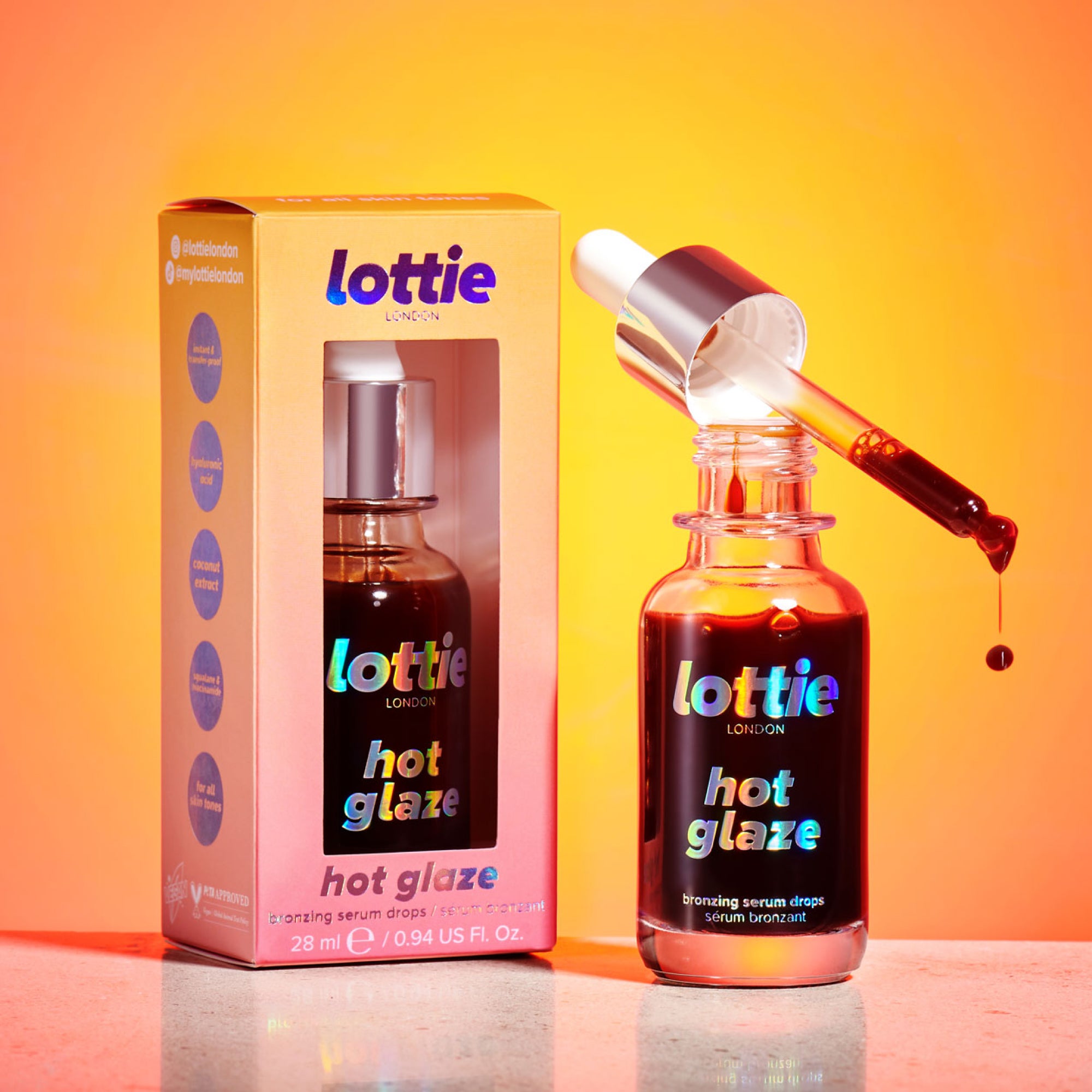 hot glaze bronzing serum drops