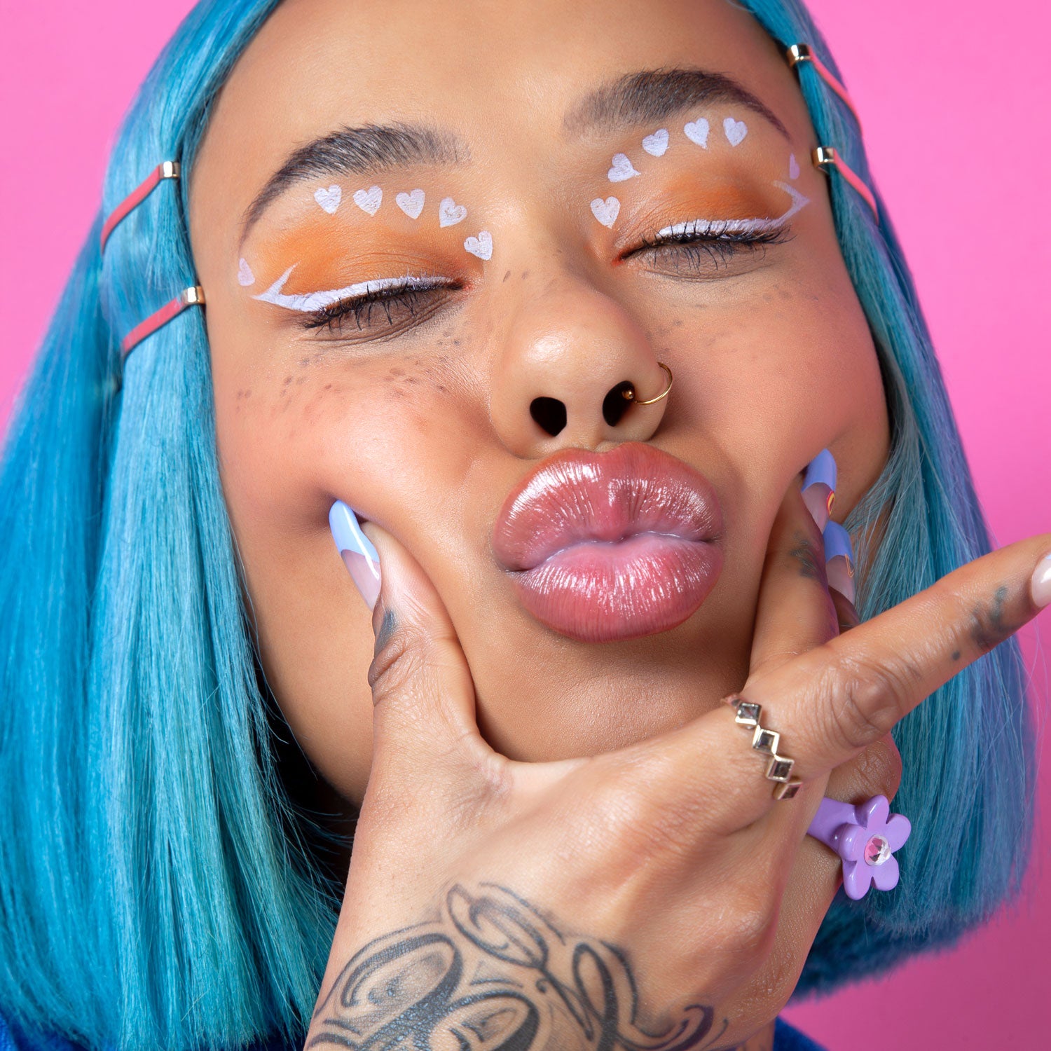 proud to be - lilac heart stamp liner