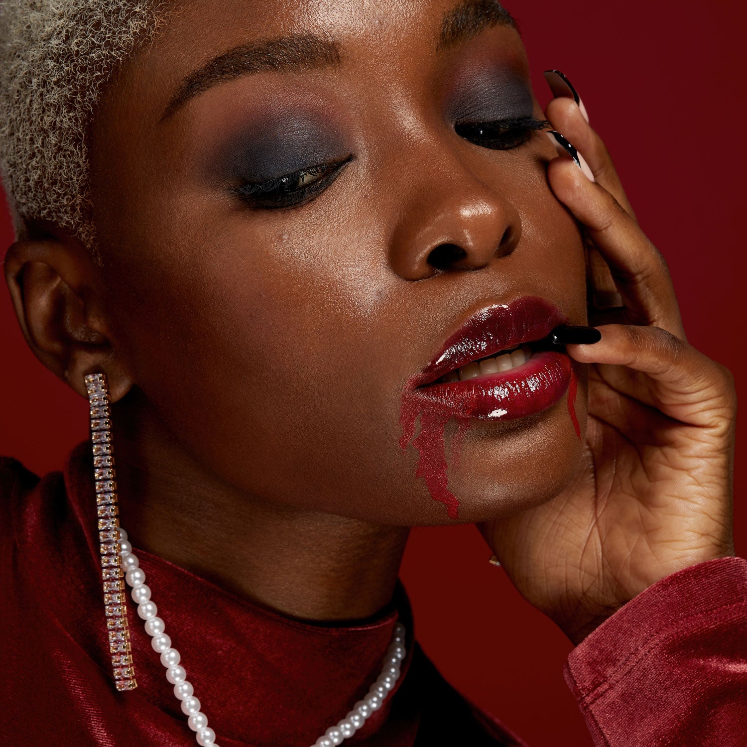 the vampire diaries x red face pen