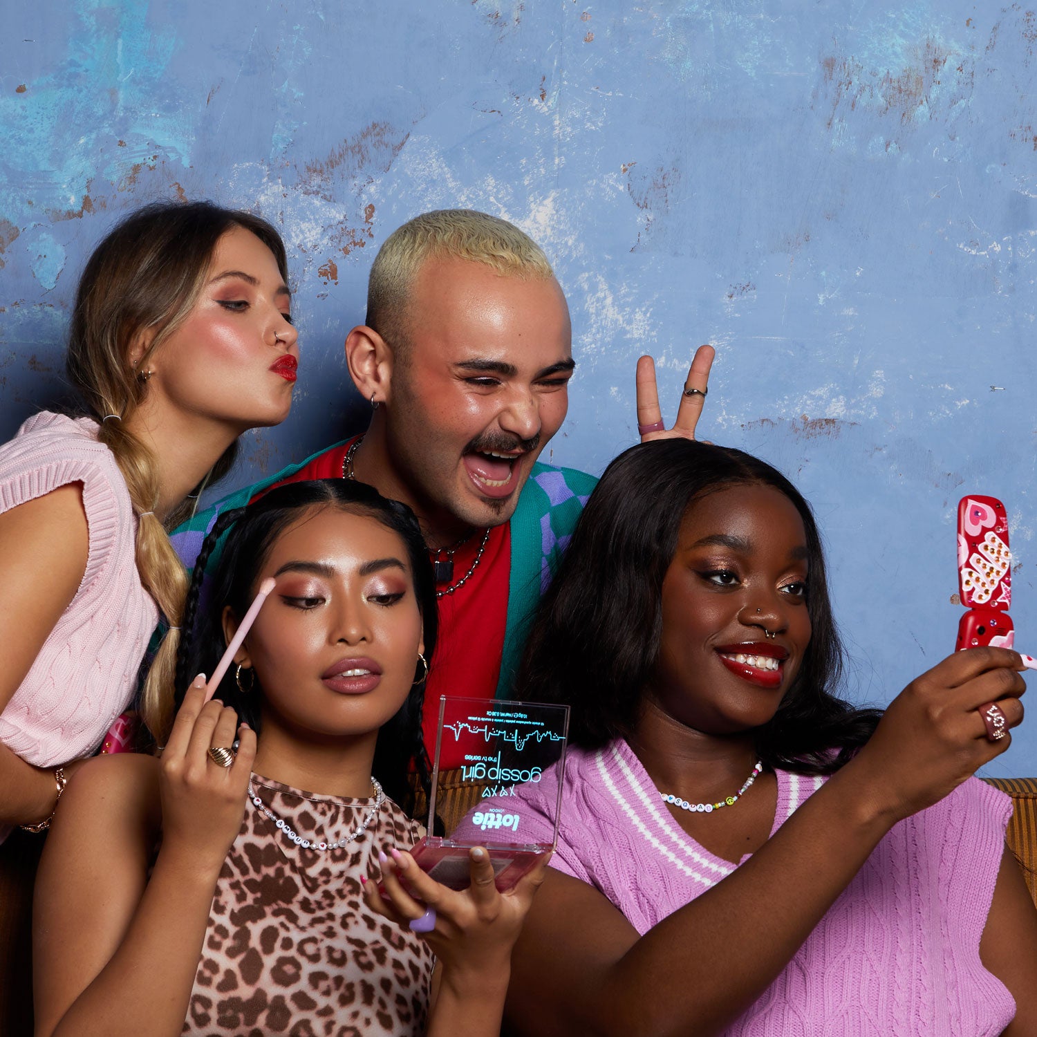 gossip girl x lottie london group shot